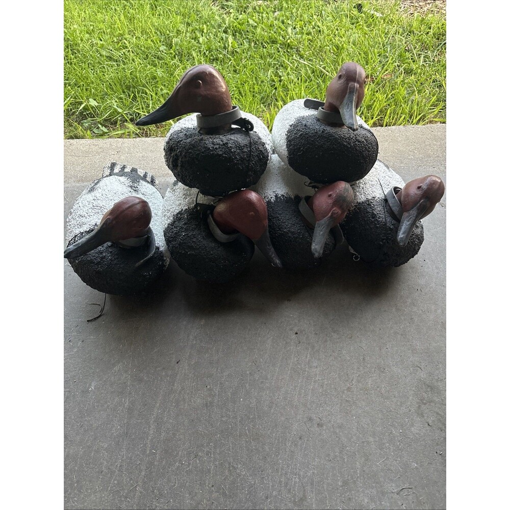 Herters Cork  72 Restle Coated Canvasback Decoys Lot Of 6.